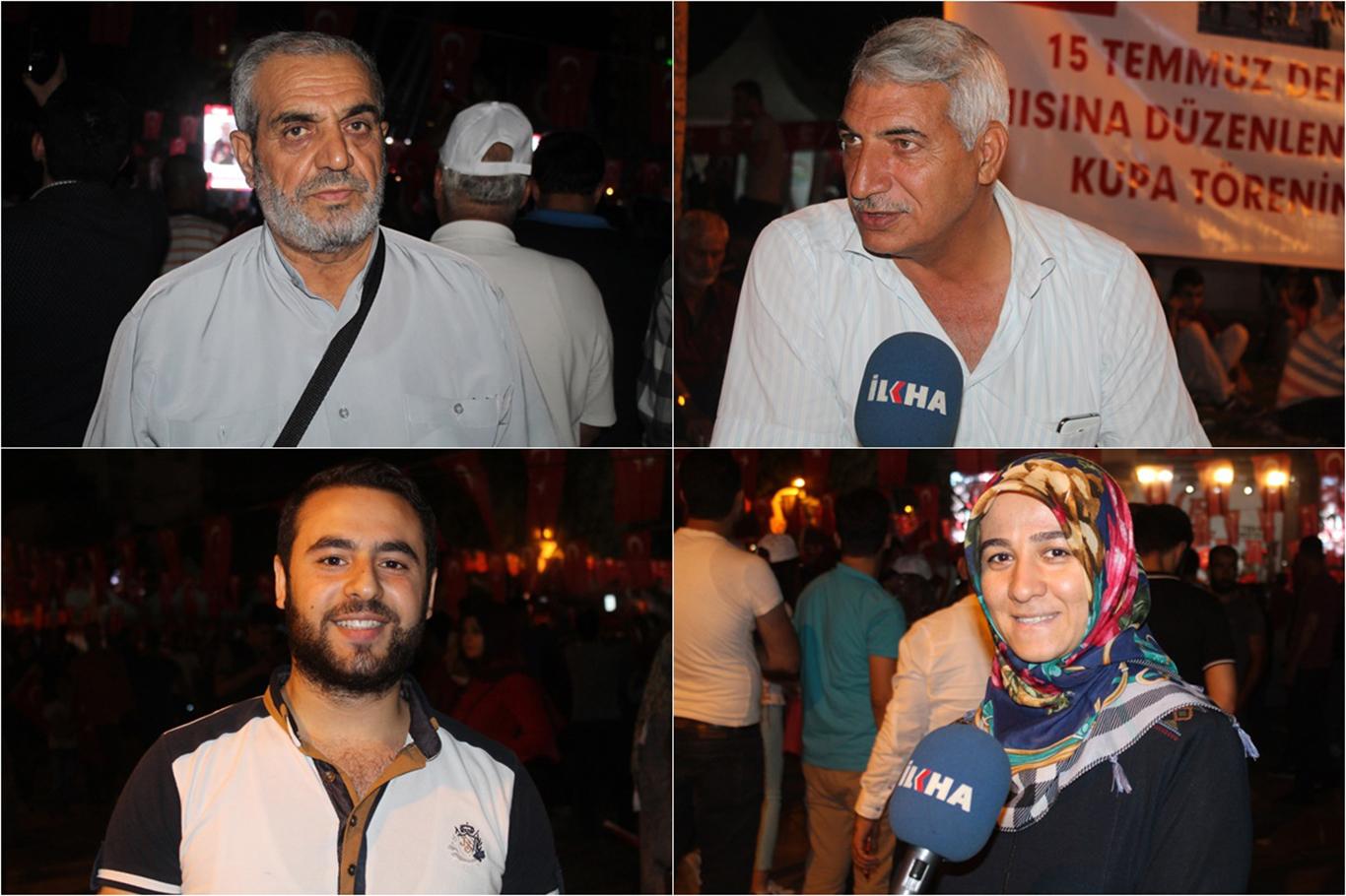 Diyarbakırlılar 15 Temmuz'un yıl dönümünde konuştu